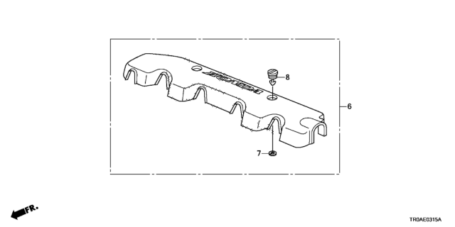 2013 Honda Civic Engine Cover (1.8L) Diagram