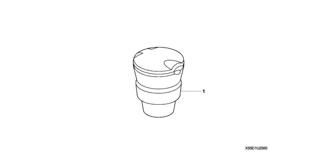 2018 Honda Ridgeline 4 Door RTL (2WD) KA 6AT Ashtray Cupholder Diagram
