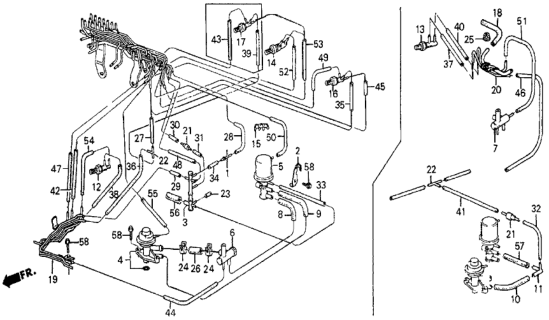 1987 Honda Civic Pipe C, Install Diagram for 17405-PE1-692