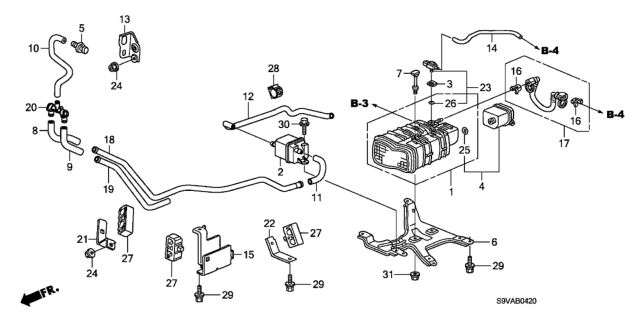 2008 Honda Pilot Canister Diagram