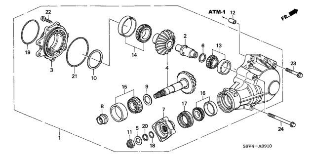 2005 Honda Pilot Flange, Companion Diagram for 40441-PVG-000