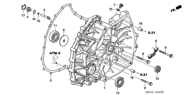 2008 Honda Civic Flywheel Case Diagram