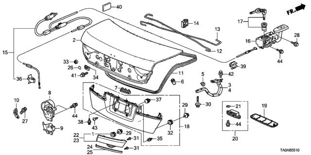 2012 Honda Accord Nut, Special Diagram for 34153-TA0-P01