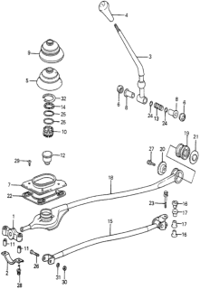 1983 Honda Accord Knob, Change Lever *R31L* (PROPER RED) Diagram for 54102-SA5-003ZE