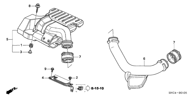 2008 Honda Civic Resonator Chamber Diagram