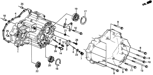 1986 Honda Civic Case, Transmission Diagram for 21211-PH0-850