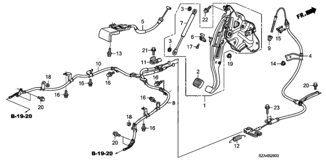 2011 Honda Pilot Parking Brake Diagram