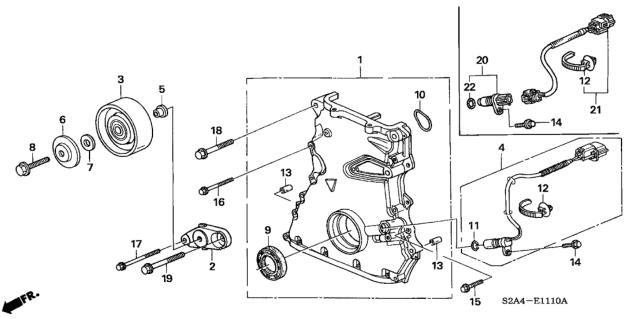 2001 Honda S2000 Case Assembly, Chain Diagram for 11410-PCX-000