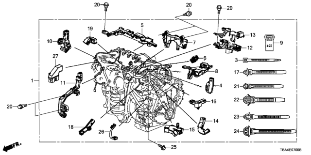 2017 Honda Civic Engine Wire Harness Diagram