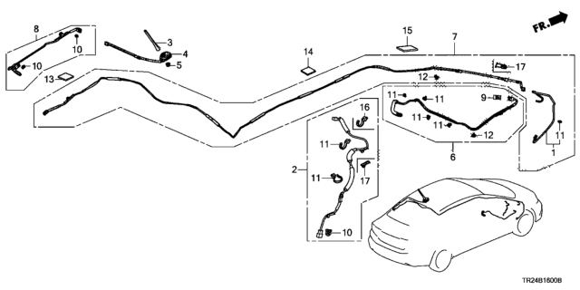 2012 Honda Civic 4 Door MX (HYBRID LEATHER HEAT) KL CVT Antenna Diagram
