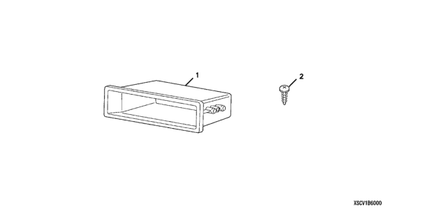 2003 Honda Element Audio Pocket (1 Din) Diagram