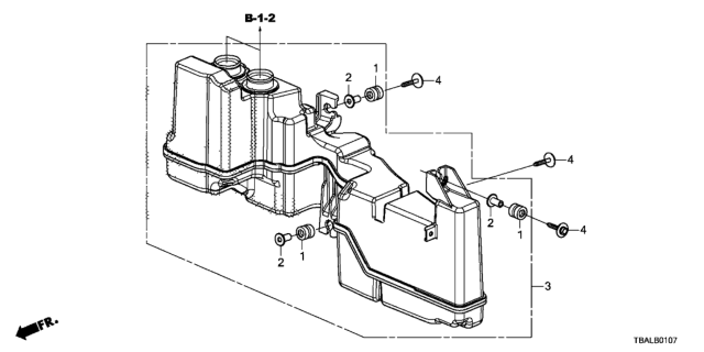 2020 Honda Civic 4 Door SPORT (HCM ENGINE) KA CVT Resonator Chamber (2.0L) Diagram