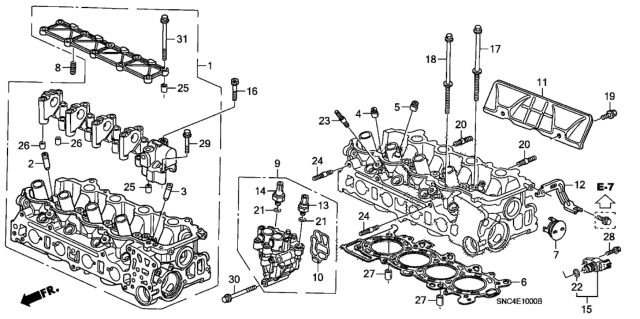 2006 Honda Civic Cylinder Head Diagram