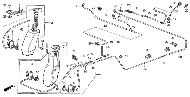 1984 Honda Civic Cap, Washer Mouth Diagram for 38513-679-003