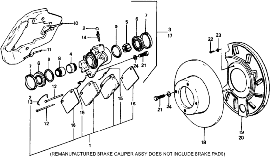 1978 Honda Civic Splash Guard, Driver Side Diagram for 45256-659-000