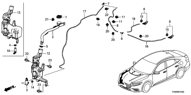 2020 Honda Insight MOUTH CAP Diagram for 76802-TXM-A01