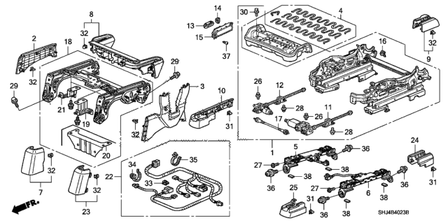 2010 Honda Odyssey Cover, RR. Rail (Inner) *G64L* (OLIVE) Diagram for 81598-SHJ-A41ZA