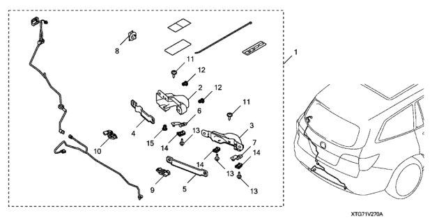 2020 Honda Pilot 5 Door TRG (AWD) KA 9AT Welcome Light (Tailgate) Diagram
