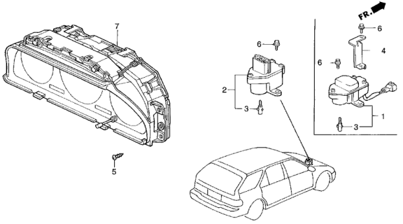 1992 Honda Accord Combination Meter Diagram