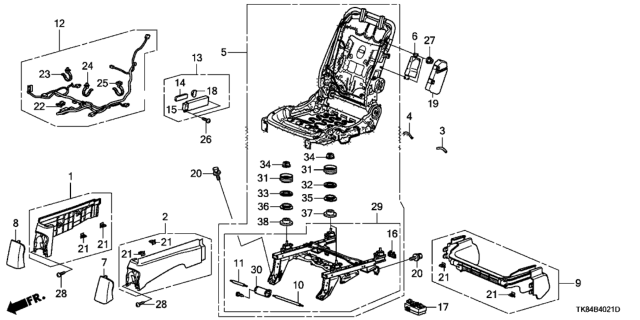 2013 Honda Odyssey Cable Assy. Diagram for 81201-TL0-G21