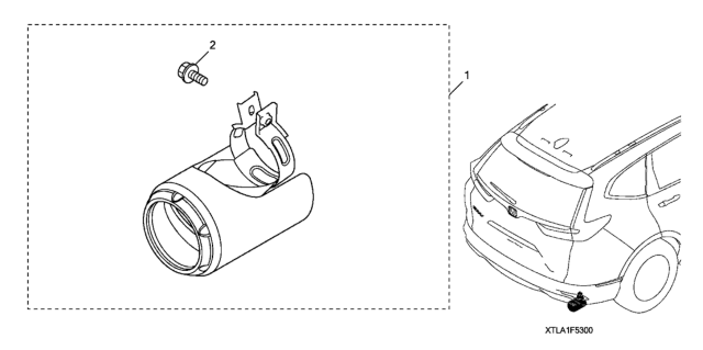 2018 Honda CR-V Sport Exhaust Pipe Finisher Diagram