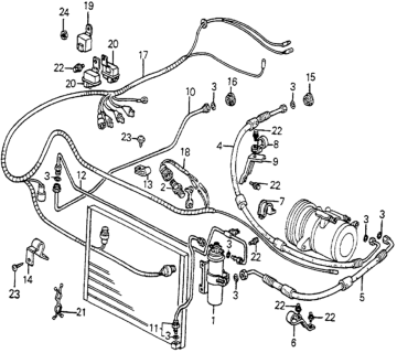 1982 Honda Accord Clamp A, Receiver Pipe Diagram for 38688-SA5-620