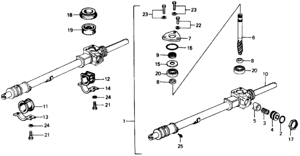 1978 Honda Civic 5 Door ** KH HMT Steering Gear Box Diagram