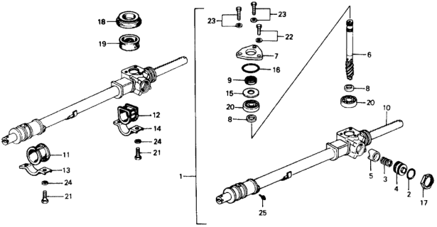 1979 Honda Civic Steering Gear Box Diagram