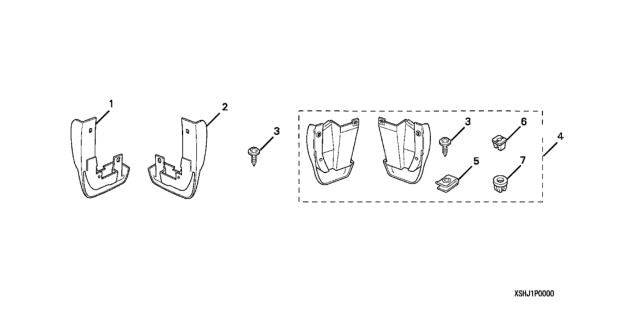 2005 Honda Odyssey Splash Guards Diagram