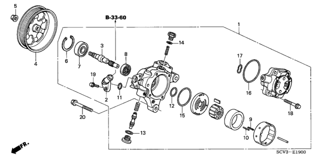 2005 Honda Element P.S. Pump Diagram