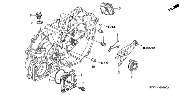 2005 Honda Element MT Clutch Release Diagram