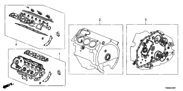 2017 Honda Accord Gasket Kit (V6) Diagram