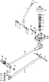 1979 Honda Accord 3 Door STD KA 5MT Shift Lever Diagram