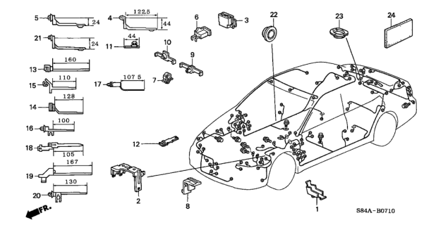 2002 Honda Accord Harness Band - Bracket Diagram