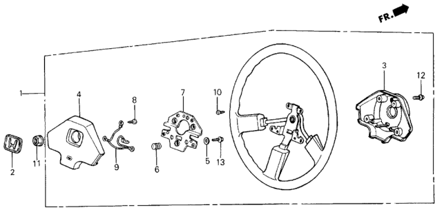 1985 Honda Civic Steering Wheel Diagram