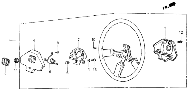 1984 Honda Civic Cover, Frame *NH1L* (Nippon Purasuto) (BLACK) Diagram for 53133-SB2-003ZA