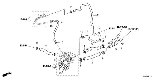 2021 Honda Civic Water Hose Diagram