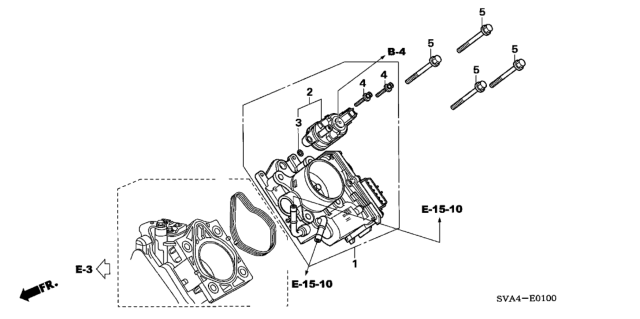 2008 Honda Civic Throttle Body (1.8L) Diagram
