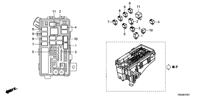 2017 Honda Civic 2 Door SI KA 6MT Control Unit (Engine Room) Diagram 2