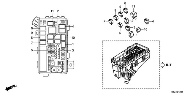 2019 Honda Civic Control Unit (Engine Room) Diagram 2