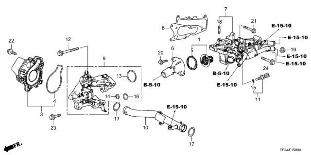 2020 Honda CR-V Hybrid Electric Water Pump Diagram