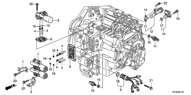 2012 Honda Accord 2 Door EX KA 5AT AT Solenoid (L4) Diagram