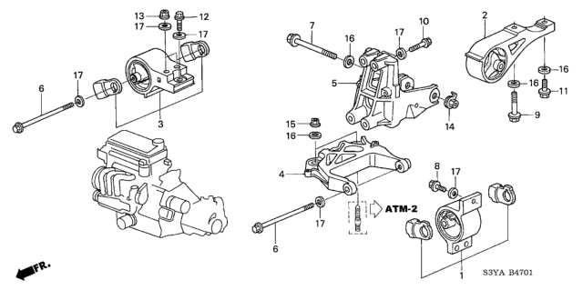 2006 Honda Insight Engine Mounts Diagram