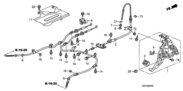 2008 Honda Pilot Switch, Hand Brake Diagram for 47342-SV4-003