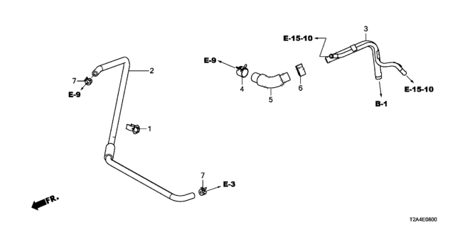 2013 Honda Accord Pipe Comp,Breather Diagram for 17137-5A2-A00