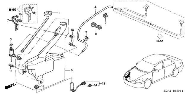 2004 Honda Accord Windshield Washer Diagram 2