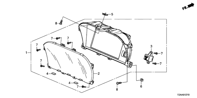2017 Honda Accord 4 Door EX KA CVT Center Display Diagram