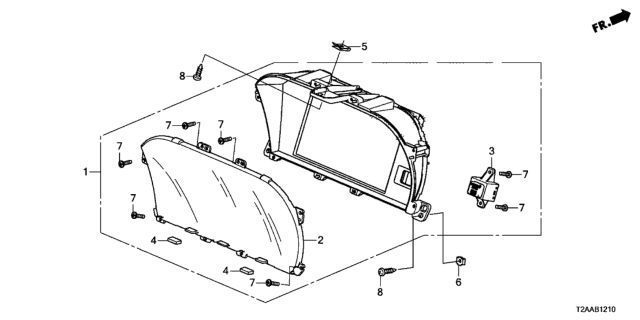 2017 Honda Accord Display Assy., Center (Coo) (Panasonic) Diagram for 39713-T2A-A31