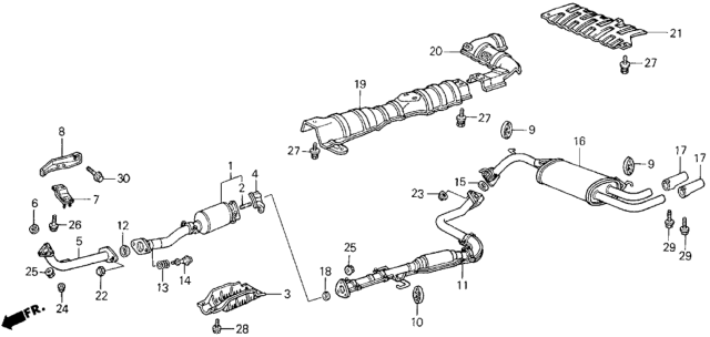 1986 Honda Civic Plate, Muffler Baffle Diagram for 72209-SB3-020