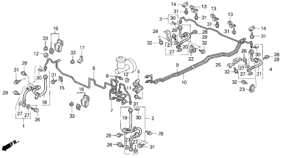 1996 Honda Prelude Pipe C, Brake Diagram for 46330-SS0-A00